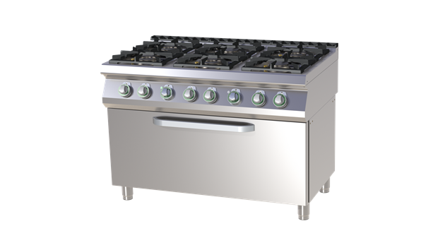 RM Gastro RM 700 Gasspis 6 plattor med ugn GN3/1 SPT-7120/31-GE